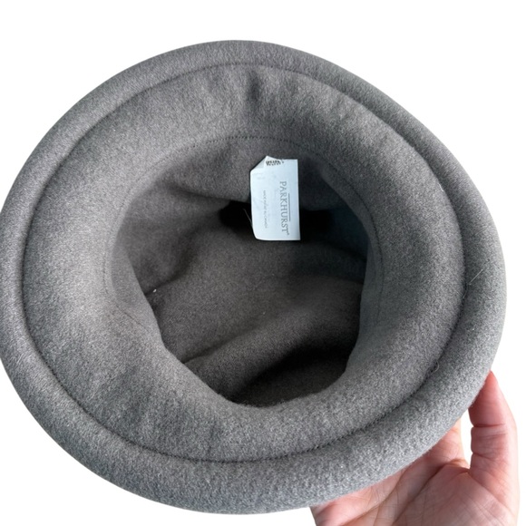 Parkhurst 100% Soft Wool Cloche Hat Gray Vintage Inspired Winter Made in Canada - Picture 5 of 8